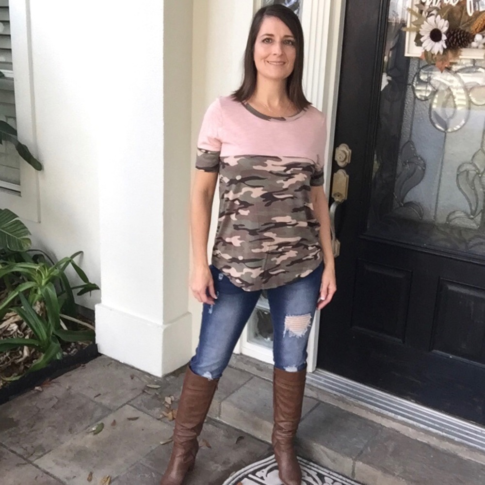 ❤️🔥Camouflage Floaty Super Soft Tunic Pink 0519 - Picture 3 of 4